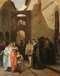 "Medieval wedding"
Francesco Saverio Altamura, circa 1858-1860
Oil on canvas
Collezione Banca Carime, Cosenza